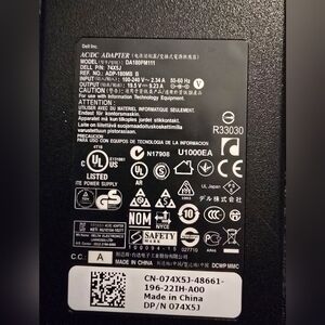 Dell Adaptor 180W 7.4mm*5.0mm Laptop Power Cord